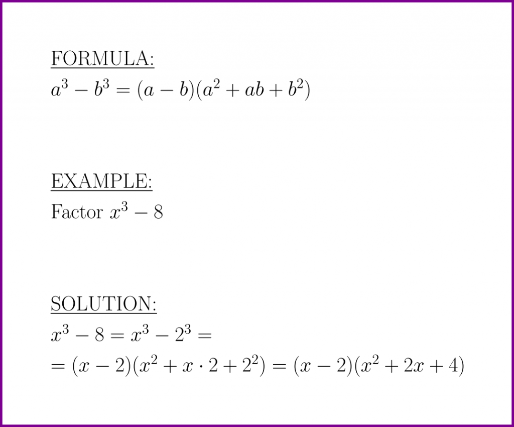 A^3 – B^3 (formula And Example) – LUNLUN.COM